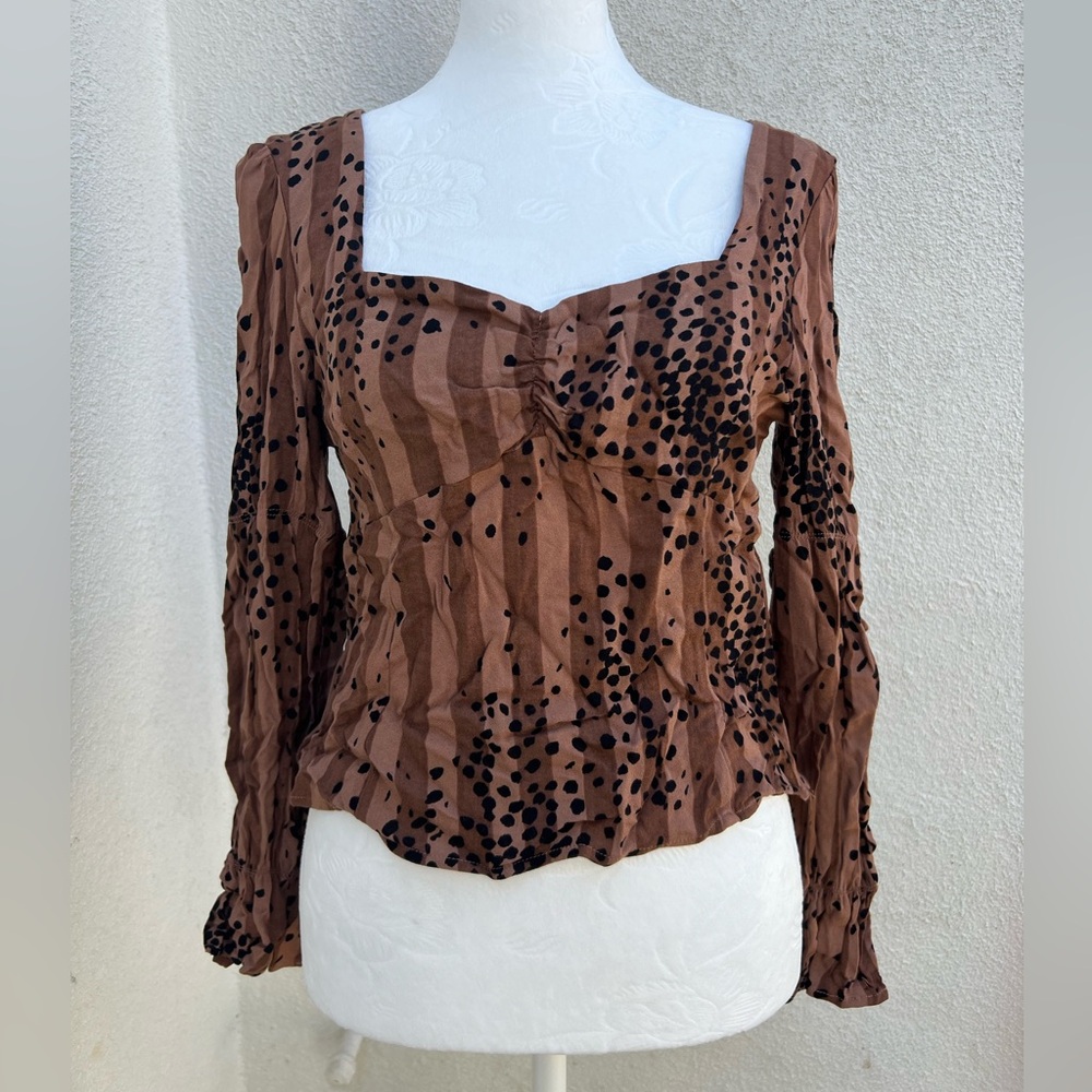 Saltwater Lux Long Sleeve Leopard Top